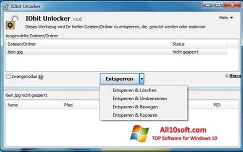 Download everything for windows & read reviews. Download IObit Unlocker for Windows 10 (32/64 bit) in English