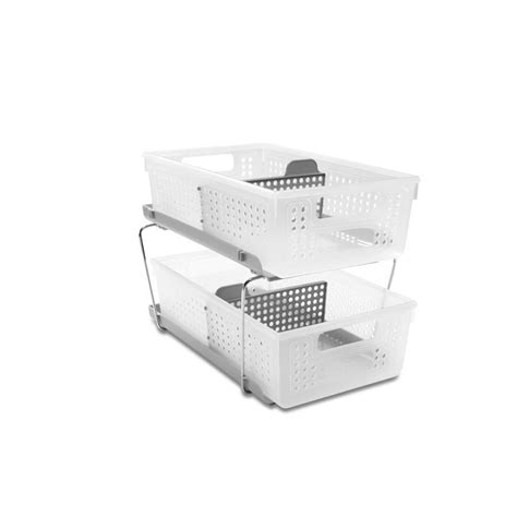 Installing a few organizers is a great way to keep like items neatly together and in a dedicated spot. Plastic Pantry Organizers at Lowes.com