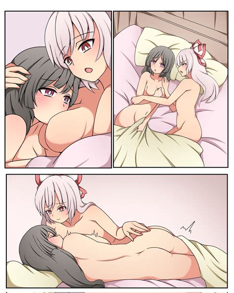 Fujiwara No Mokou And Houraisan Kaguya Touhou Drawn By Suwaneko