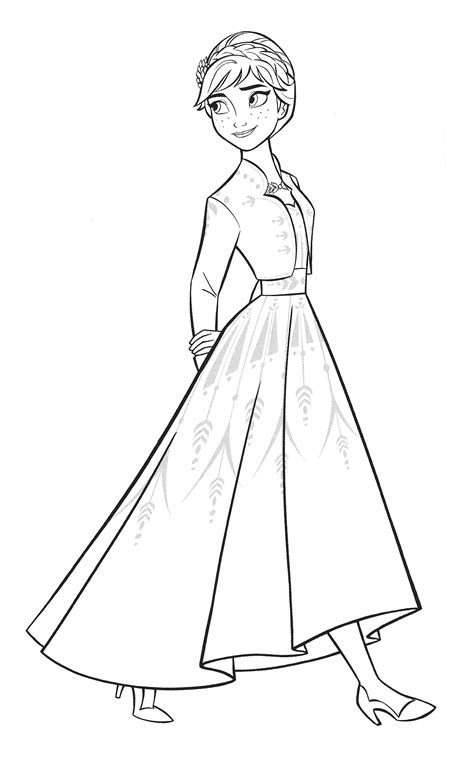 New Frozen 2 coloring pages with Anna - YouLoveIt.com