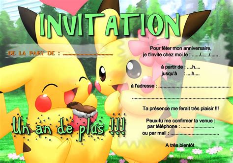Créer une invitation à un anniversaire vierge. Invitation Anniversaire Pokemon X Et Y Fete D Anniversaire ...