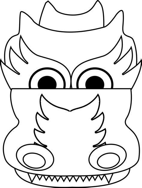 Chinese Dragon Cutout Template Chinese New Year Dragon Dragon Crafts