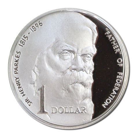 1996 1 Sir Henry Parkes Father Of Federation Silver Proof Coin Town