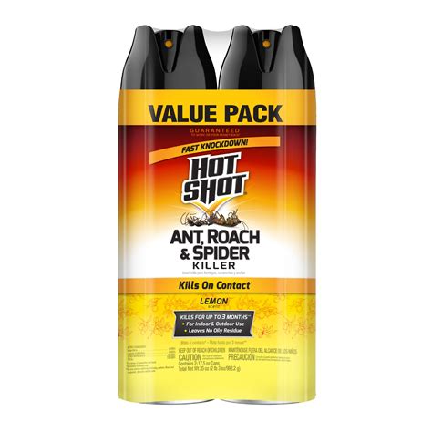 Buy Hot Shot Ant Roach And Spider Killer 2 175 Oz Lemon Scent Twin