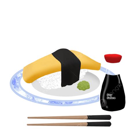 Sushi Clipart Png Images Tamago Sushi Vector Tamago Jepang Sushi