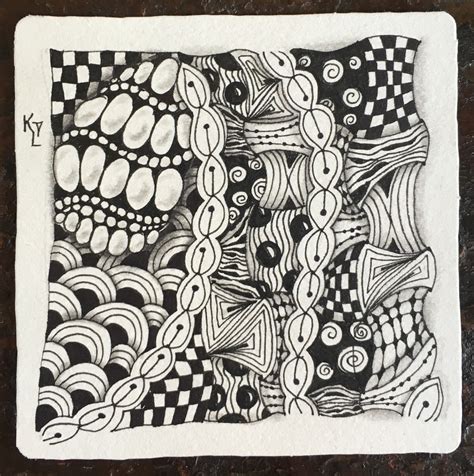 Altered Zen: Zentangle Tile #93