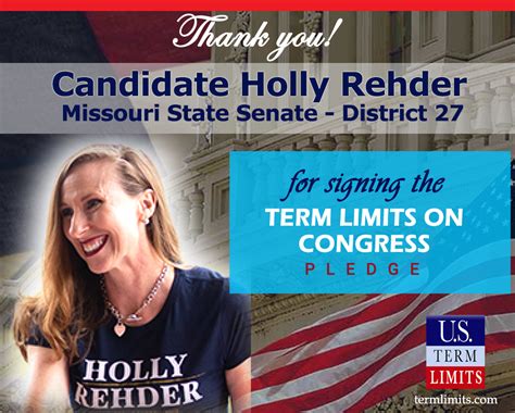 Holly Rehder Pledges To Support Congressional Term Limits Us Term