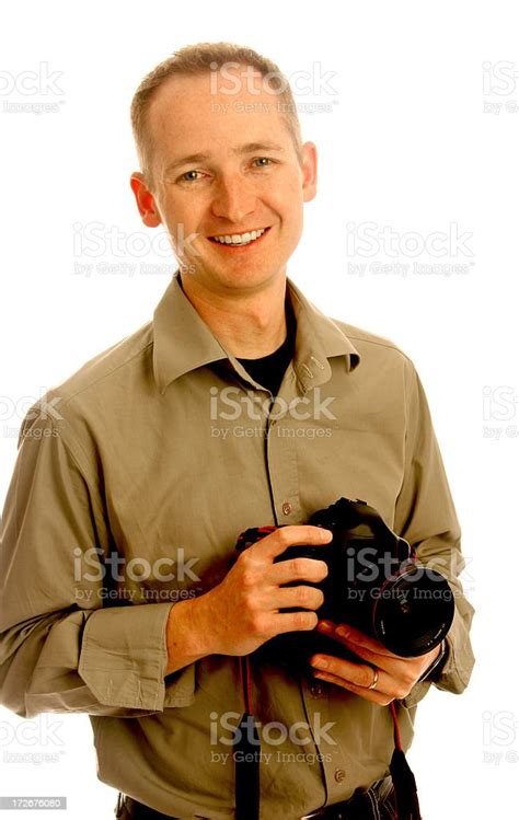 Photojournalist Series Happy Journalist Stock Photo Download Image