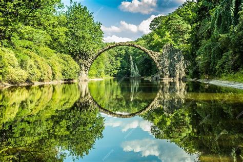 Premium Photo Rakotz Bridge Rakotzbrucke Devils Bridge Germany High