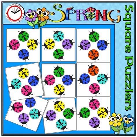 Critical Thinking Square Puzzles Spring Activity Brain Teasers Logic Gate