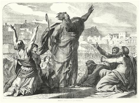 Jonah Preaching In Nineveh Stock Image Look And Learn