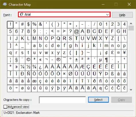 Keyboard Special Characters Fonts