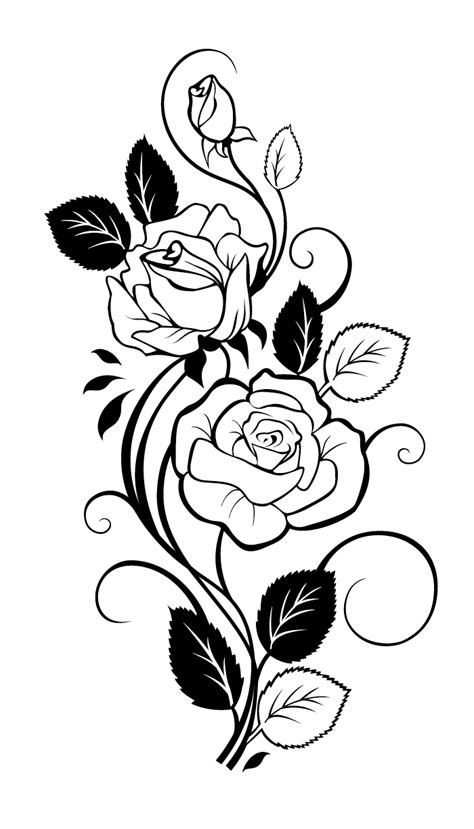 Rose illustration stencil patterns stencil designs rosa stencil icon set rosas vector rose icon 3d laser rose embroidery. Rose Drawing Vine Clip art - Rose png download - 700*1225 ...