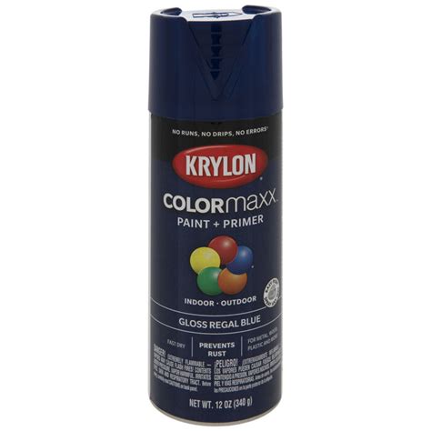 Regal Blue Krylon Colormaxx Gloss Spray Paint And Primer Hobby Lobby