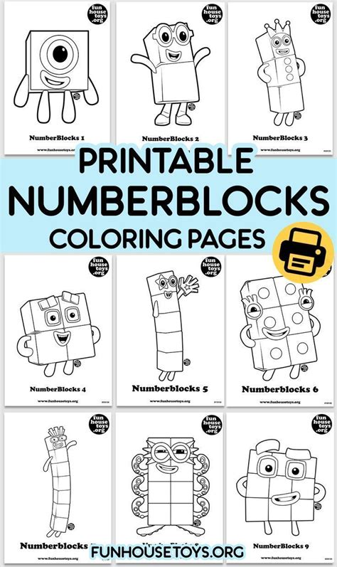 Numberblocks Printables | Fun printables for kids, Numberblocks