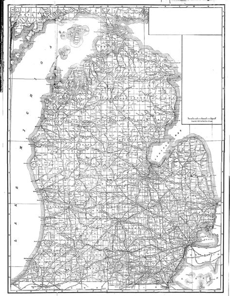 1920 Michigan Railroad Map This Map Was Originally A Trunk Flickr