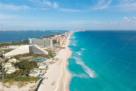 Cancun Aerial View Zona Hotelera Cancun Beach Panorama Top View
