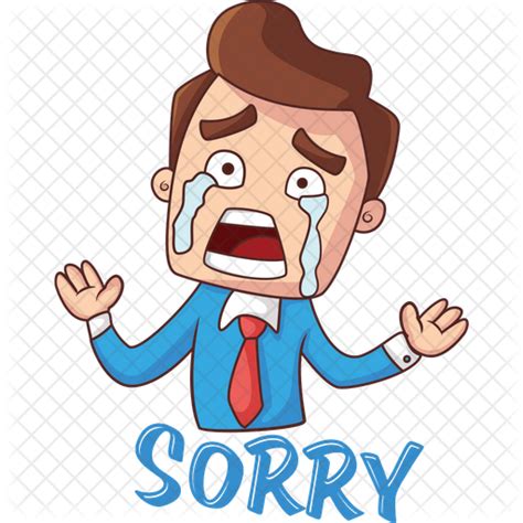 Sorry Icon Download In Sticker Style