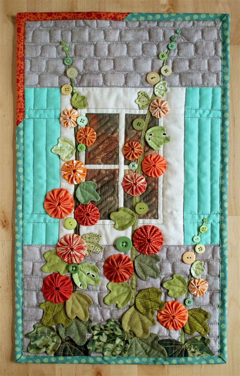 Patchworkpotteryblogspotjp201609hollyhockshtml Applique