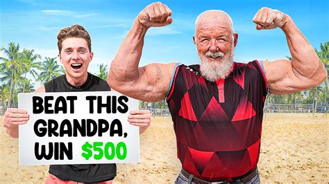 Worlds Strongest Grandpa Challenges Bodybuilders At Muscle Beach Youtube