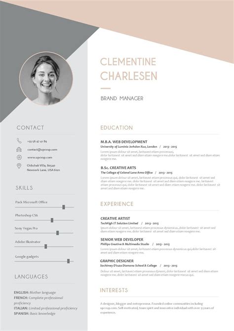 Cv gratuit sur word : modele de cv moderne - Modèle et exemple de CV