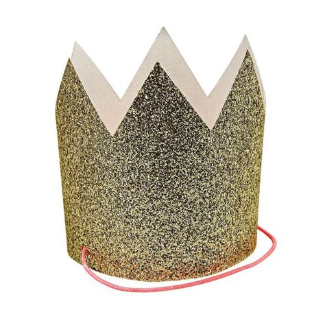 Mini Gold Glitter Crowns X 8 Gold Glitter Party Glitter Crown