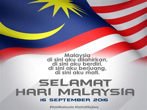 Malaysia day marks the formation of malaysia as a country in 1963 when singapore, sarawak, and north borneo joined the federation of malaya. SJKC BUKIT BERUANG: HARI MALAYSIA : 16 SEPTEMBER