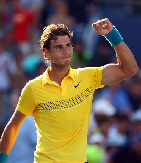 Rafael Nadal Flexes His Biceps And Celebrates A Win At The Us Open 2009