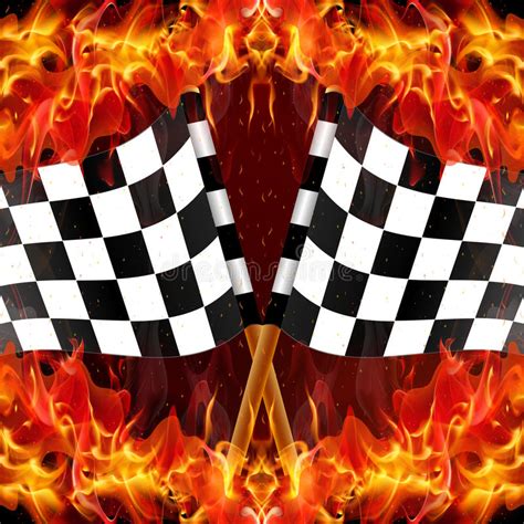 292,000+ vectors, stock photos & psd files. Checkered Racing Flag On Fire Stock Vector - Illustration ...