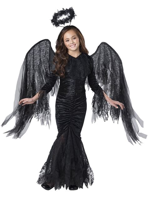 Splendiferous Costumes Blackened Wings Fallen Heavenly Angel Girl S Costume X Large 12