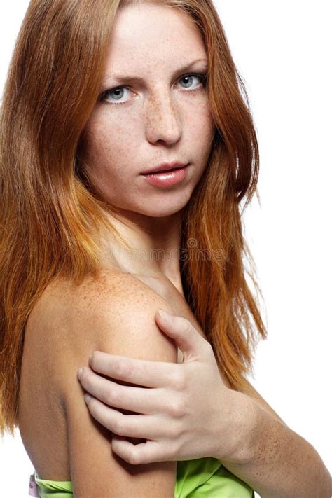 Beautiful Redhead Girl Stock Photo Image Of Woman Looking