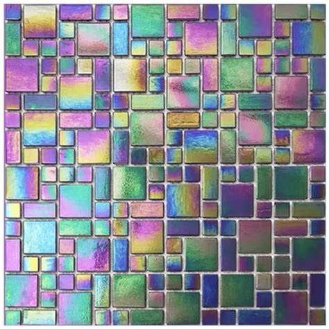 Colorful Rainbow Backsplash Tile Glass Mosaic