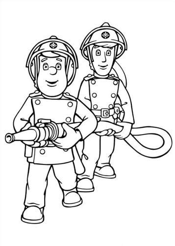 De tweede kleurplaat van brandweerman sam (2)! Kids-n-fun | 38 Kleurplaten van Brandweerman Sam