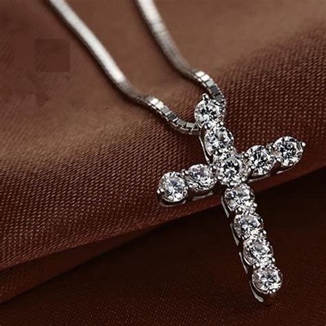 New Fashion Cross Necklace Accessory Ture Sterling Silver Women