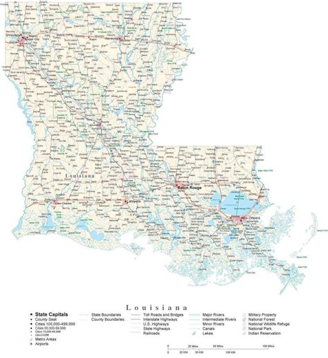 Louisiana Cities And Towns Map Sema Data Co Op