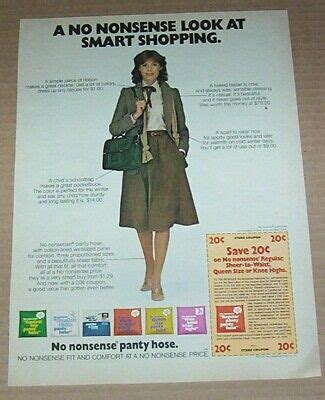 1978 Advertising No Nonsense Pantyhose Lady Legs Hosiery Vintage