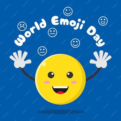 Premium Vector Vector Graphic Of World Emoji Day Lettering Card And