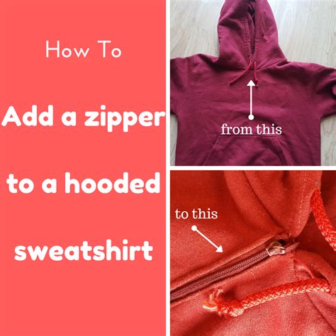 How To Add A Zipper To A Hooded Sweatshirt Keeping It Real