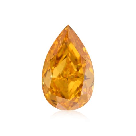 159 Carat Fancy Vivid Yellow Orange Diamond Pear Shape