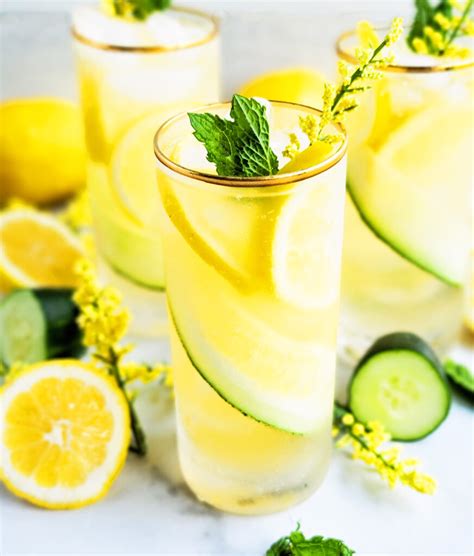 Sparkling Cucumber Mint Lemonade Mocktail Beautiful Eats And Things