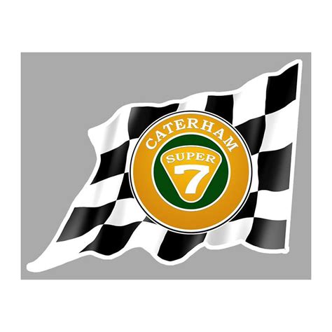 Caterham Right Flag Laminated Decal Cafe Racer