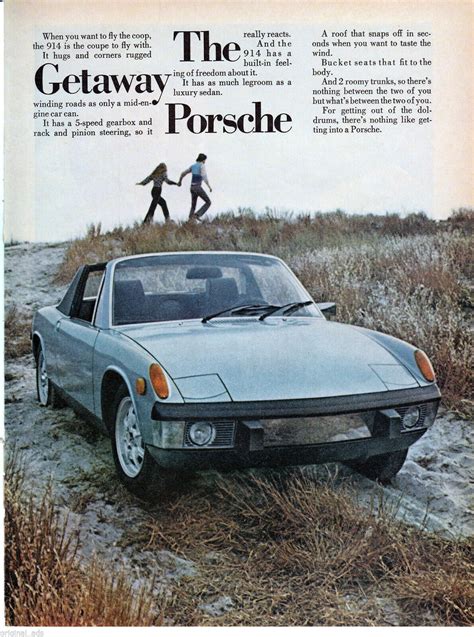 1973 Porsche 914 5 Speed Magazine Ad Old Magazine Ads