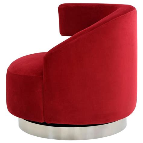 Okru II Red Swivel Chair | El Dorado Furniture