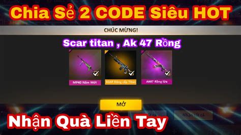 Garena free fire has more than 450 million registered users which makes it one of the most popular mobile battle royale games. Free Fire Chia Sẻ 2 Mã CODE Free Fire Mới HOT Nhận Scar ...