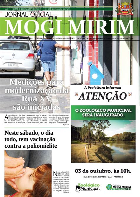 Calaméo Jornal Oficial De Mogi Mirim Edição Lvii