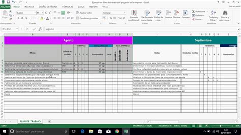 Plan De Trabajo Ejemplo Excel Formatos Vrogue Co