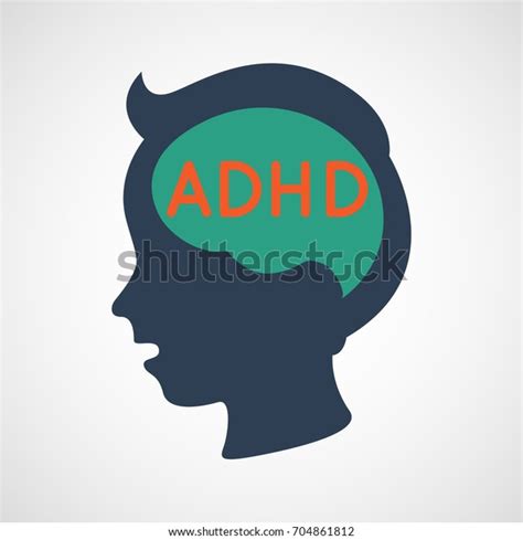 Adhd Attention Deficit Hyperactivity Disorder Concept Stock Vector