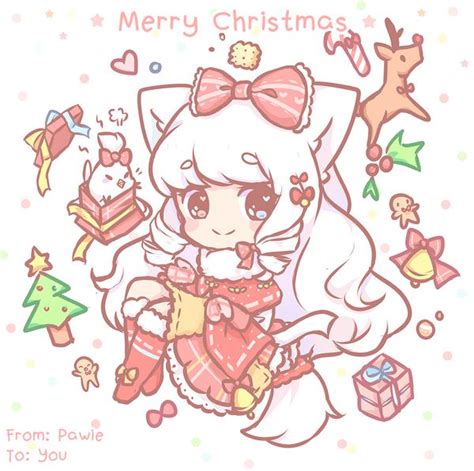 Oc Merry Christmas By Lilpawie On Deviantart Cute Drawings Oc