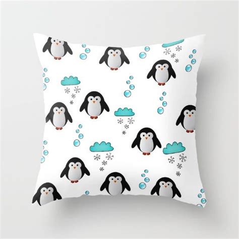 Cute Penguins Throw Pillow By Mehrfarbeimleben Society6 Cute