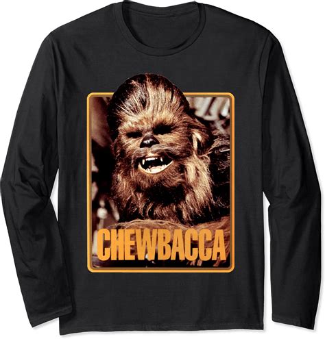 Star Wars Chewbacca Screaming Portrait Langarmshirt Amazonde Fashion